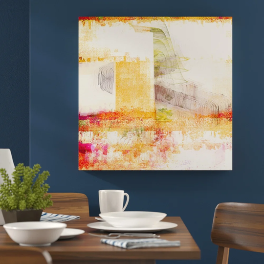 Abstract 393 - Wrapped Canvas Graphic Art Print on Canvas