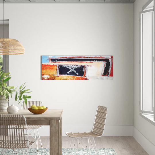 Enigma Panorama Abstract 606 Graphic Art Print on Canvas