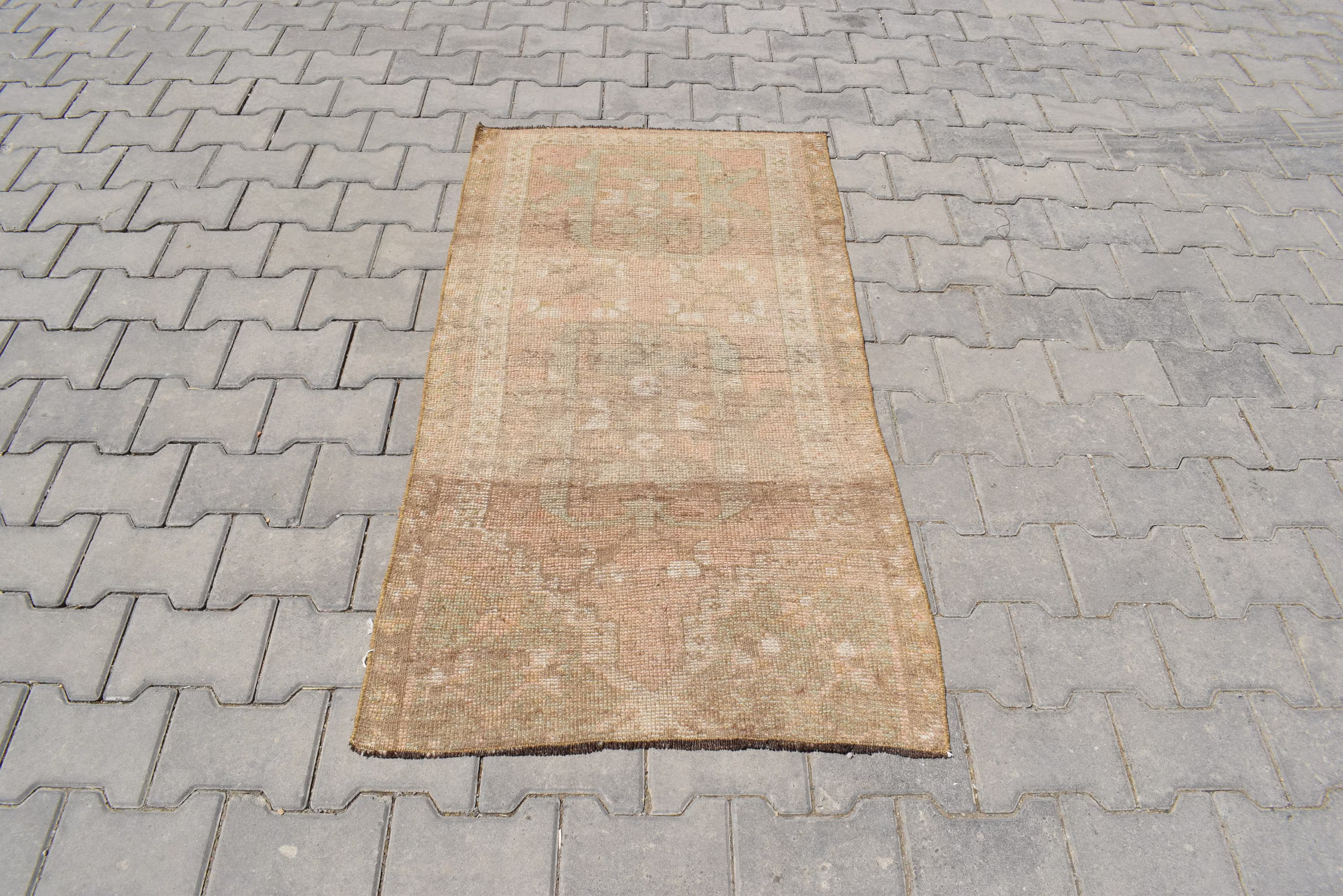 Small Size Rug, Turkish Rug, Turkey Rug, 2'x4' Rugs, Vintage Pastel Rug, Oushak Rug, Old Rug, Small 2x4 Rug, Muted Rug, Wool Rug, 2'3x4'6 Ft Rug