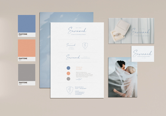 Semi-Custom Branding Suite, Premade Logo, Logo Design, Kit, Minimalist Savannah