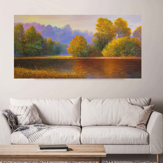 Summer Forest Panoramic Canvas Prints, Giclée Prints For Wall Decor, Modern Giclee Art Nature Framed
