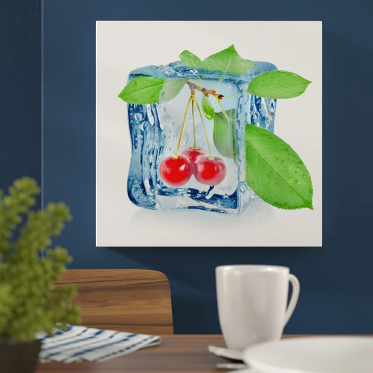 Ice Cube Cherry Framed Graphic Art