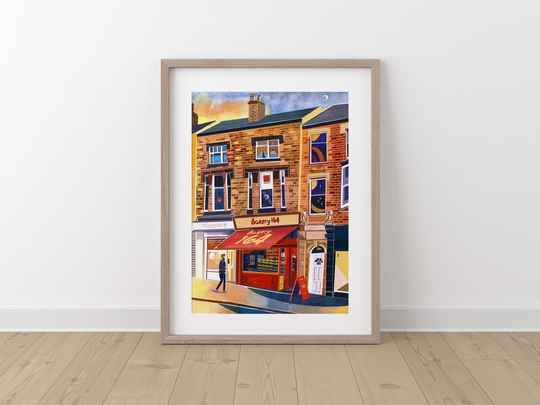 Leeds Art Print, Bakery 164, Woodhouse Lane, University Of Leeds, A4, A3, A3