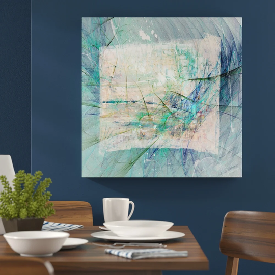 1432 Abstract Graphic Art Print on Canvas
