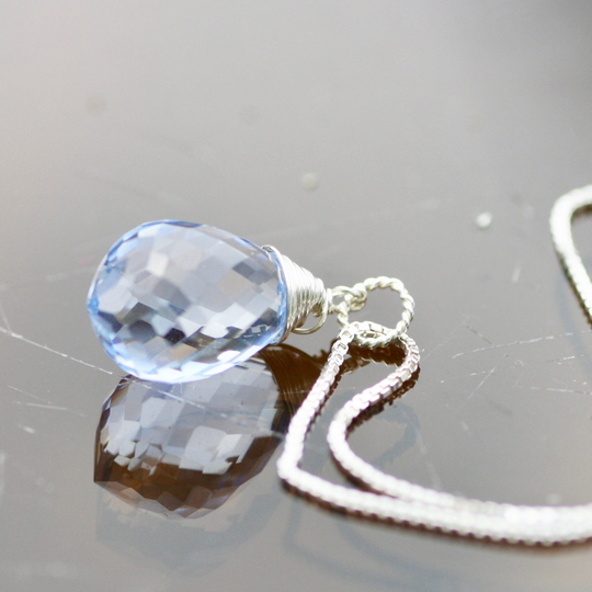 Wire Wrapped Light Purple Tanzanite Pendant Sterling Silver 925 , December Birthstone 24Th Anniversary