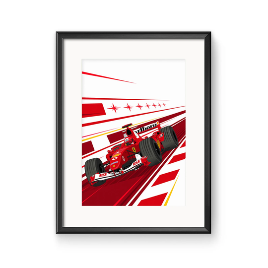 F1 Michael Schumacher - Champion Series Formula 1 Poster Ferrari Print