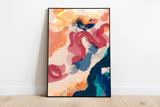 Canyons, Large Wall Art Print, Mountain Abstract, Colorful Art, Contemporary Abstract Landscape Nature Art Print, Modern