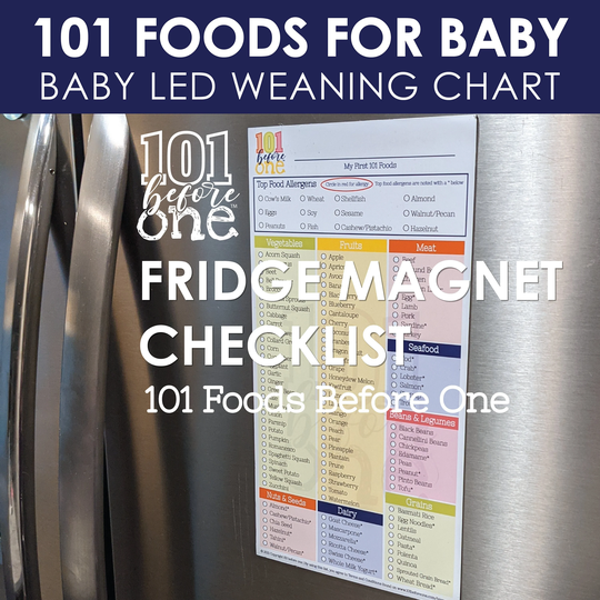 Baby Led Weaning Foods Checklist Fridge Magnet From 101 Before One