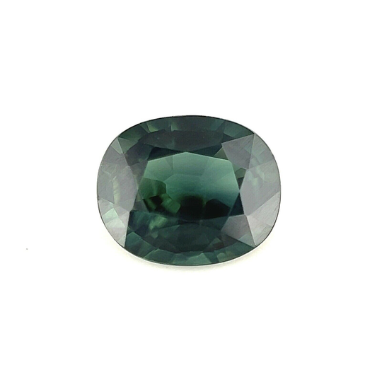 1.45Ct Australian Deep Green Blue Sapphire Oval Cut Loose Rare Natural 7.3x6mm