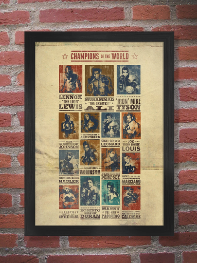 Champions Of The World Boxing Poster