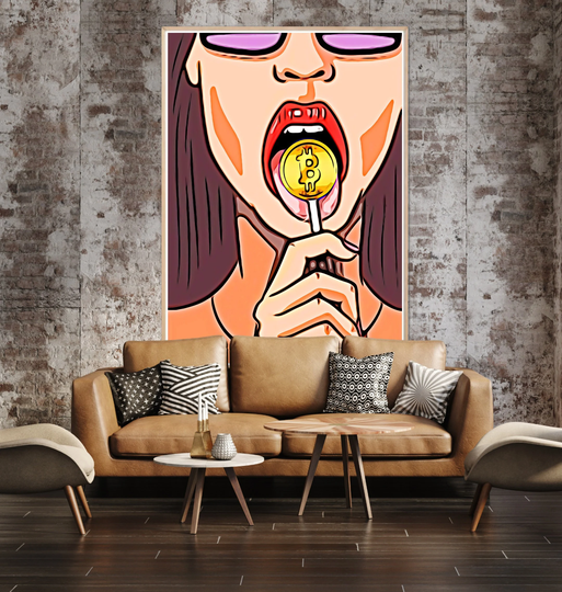 Bitcoin Fan Art. Women Power. To The Moon