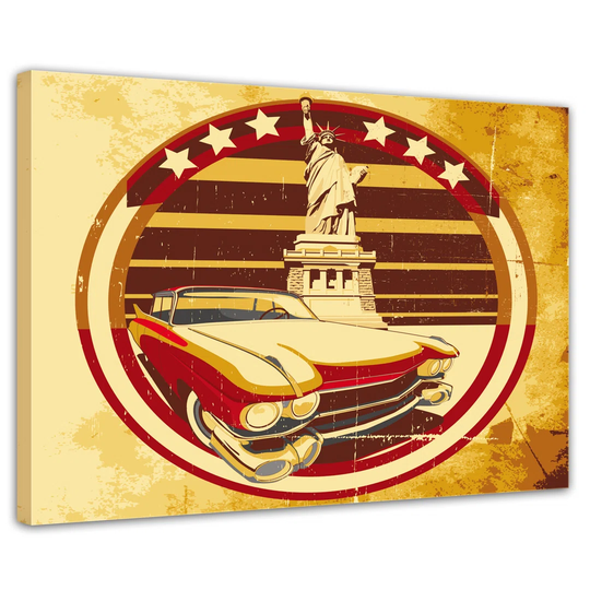 American Style I Framed Graphic Art on Canvas