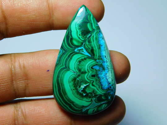 Rare Collection Of Very & Gorgeous Azurite Malachite High Quality Cabochon, Natural Loose Gemstone 105Cts.(49x28mm