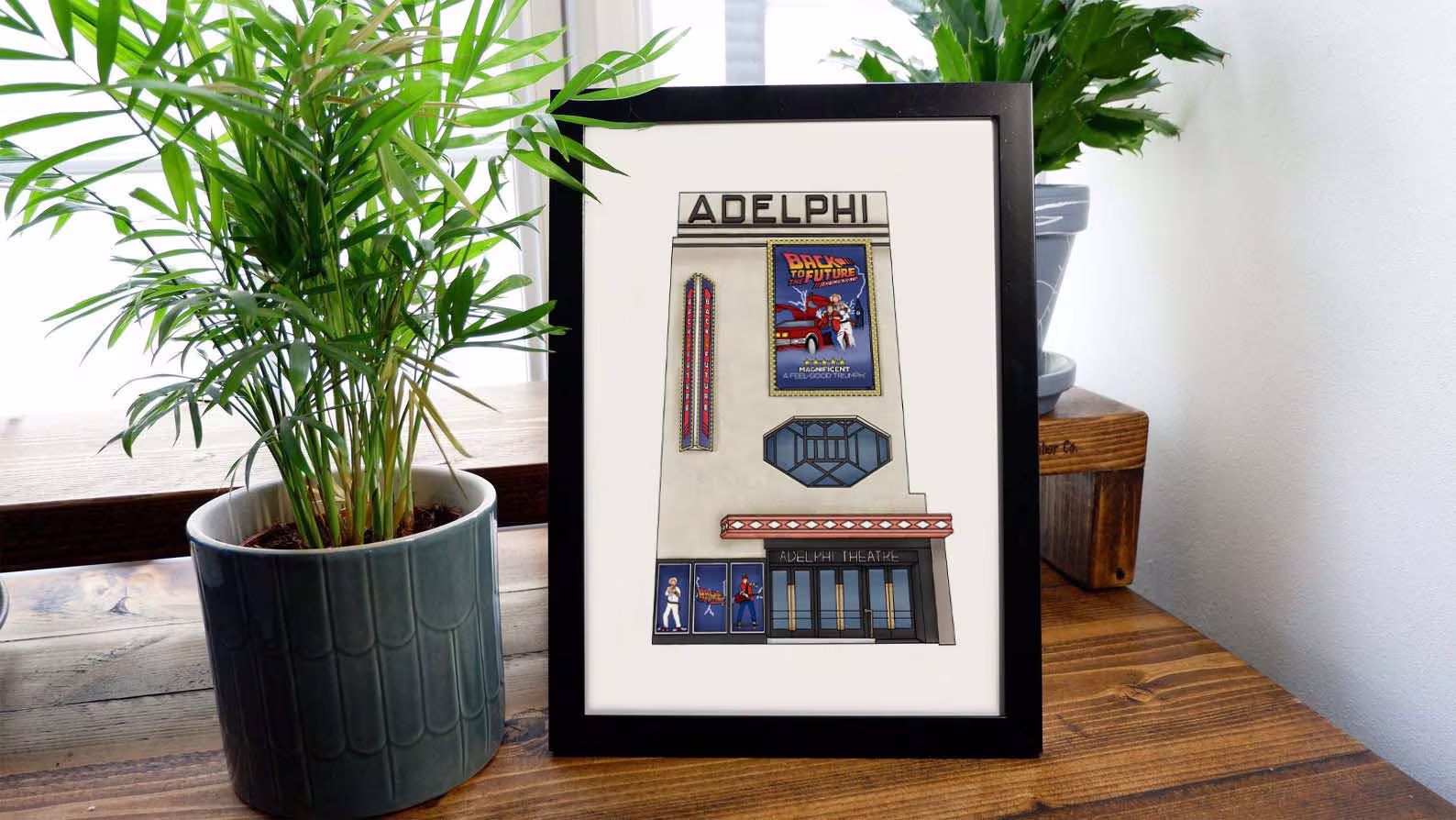Back To The Future West End Digital Art Print A4 A5 Adelphi London