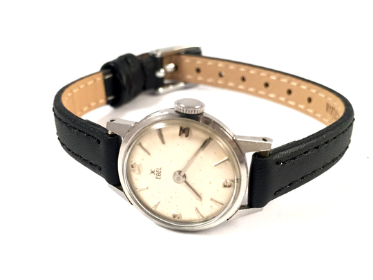 Rare Vintage Swiss Lady Watch Called Ebel. Made in Swiss, Petite Women Watch, Classic Dial & Round Case, Leather Strap