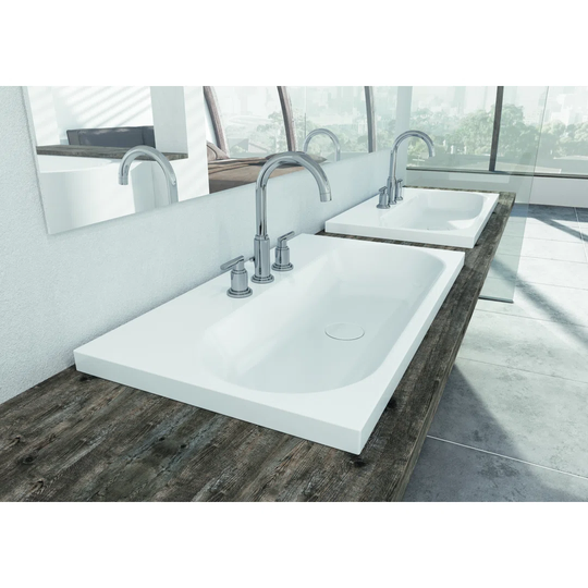 White Metal Oval Countertop Basin Bathroom Sink
