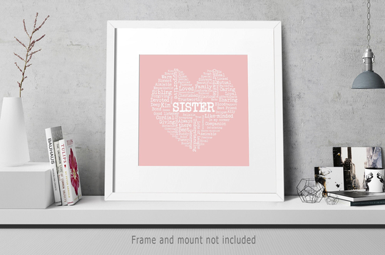 Sister Art Print, Print Gift