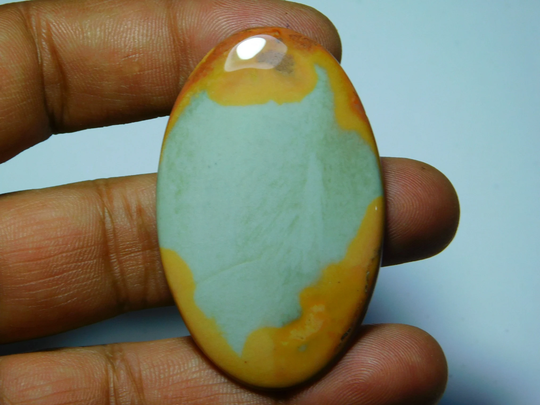 Natural Polygram Jasper Cabochon Gemstone Top Quality Handmade Loose Stone 78Cts.(55x34mm