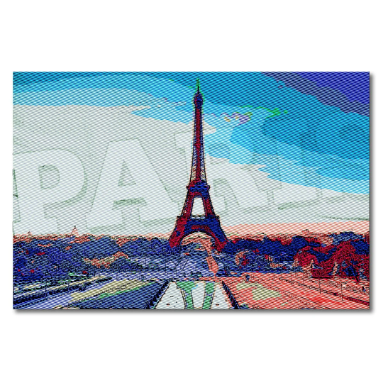 Paris Graphic Art on Canvas