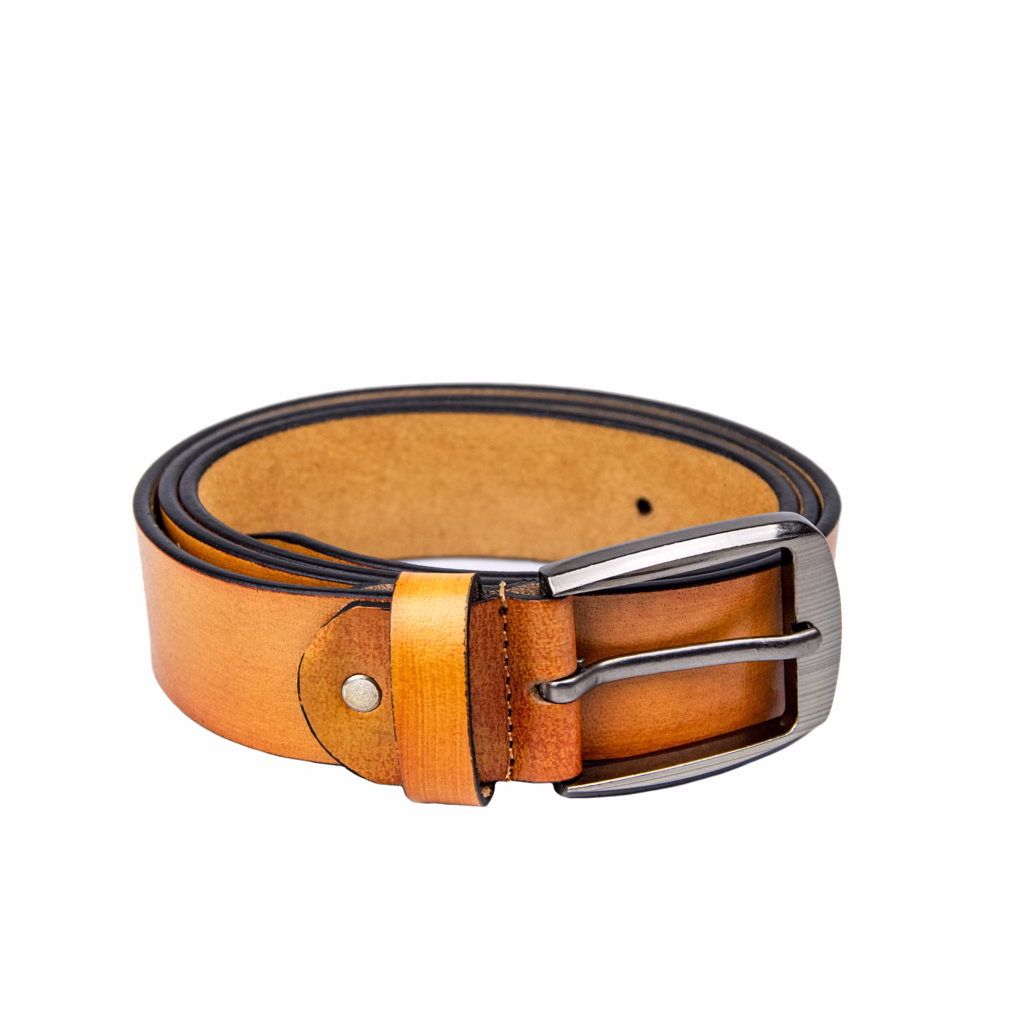 Smooth Light Tan Leather Mens Belt | Gift For Him, Handmade Belt, Casual Style Genuine For Men