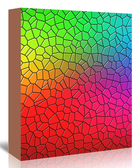 Colourful Mosaic - Wrapped Canvas Graphic Art Print