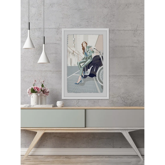Fashion Bike - Picture Frame Graphic Art Print on Paper