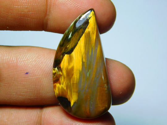 Aaa Rare Pietersite Gemstone, Natural Cabochon, Top Quality Loose Stone 37Cts.(37x18mm