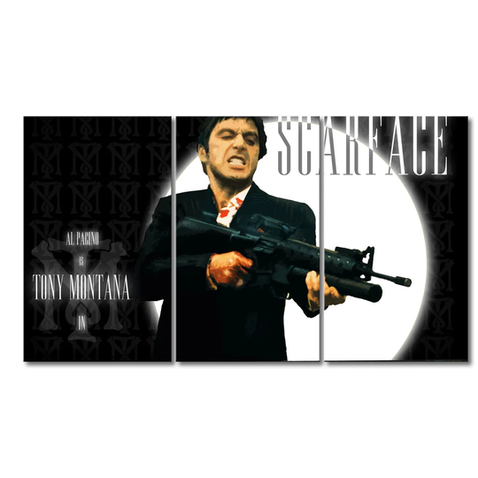 Scarface 3 Piece Graphic Art Set on Canvas