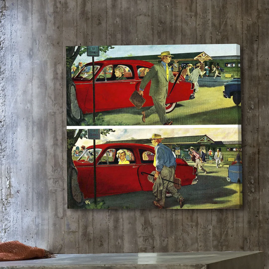 Before and After - Wrapped Canvas Graphic Art Print