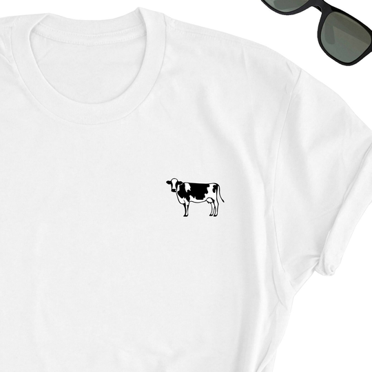 Cow Cute T-Shirt/Lover Gift Festival Shirt Icon Tee Summer Day Tees Animal Unisex Vegetarian
