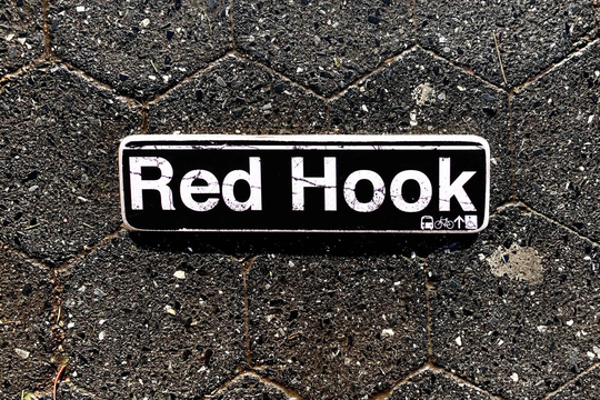 Red Hook Brooklyn New York City Neighborhood Hand Crafted Horizontal Wood Sign - Subway Sign, Ny Decor, Nyc Art