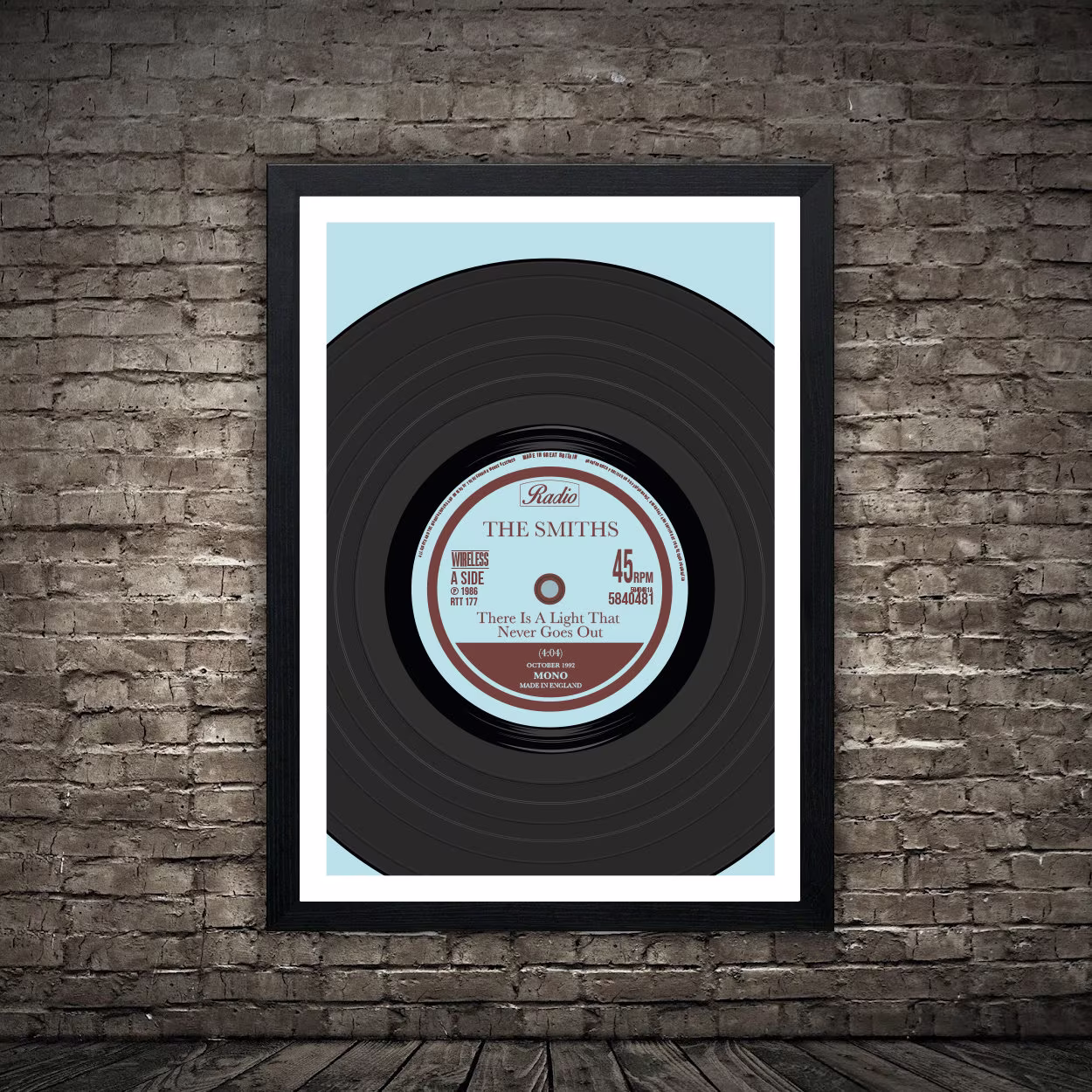 The Smiths, There Is A Light That Never Goes Out Vinyl Poster Print, Valentines, First Dance, Our Song, Smiths Lyrics Print