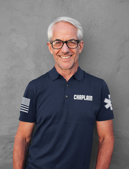 First Responder Chaplain Unisex Uniform Polo Shirts For Fire Dept, Ems, & Law Enforcement