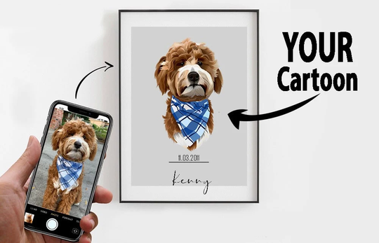 Pet Portrait, Digital Cat Dog Custom Memorial, Cat, Dog, Gift