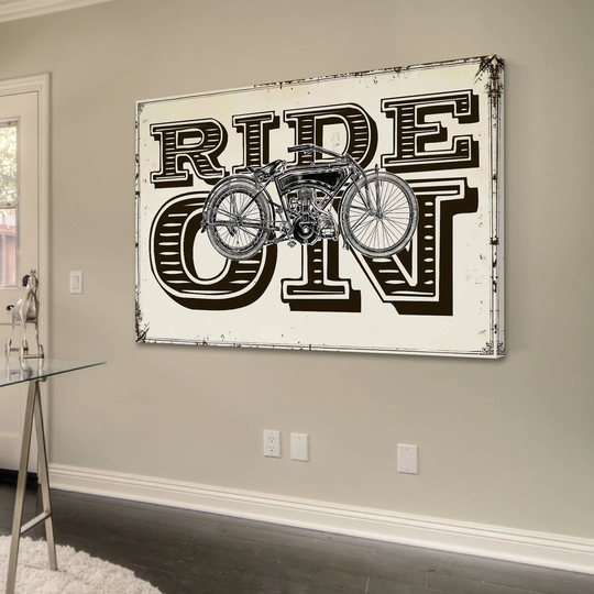 Ride on - Wrapped Canvas Graphic Art Print