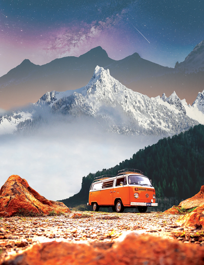 Print Poster Collage Volkswagen Campervan Aesthetic