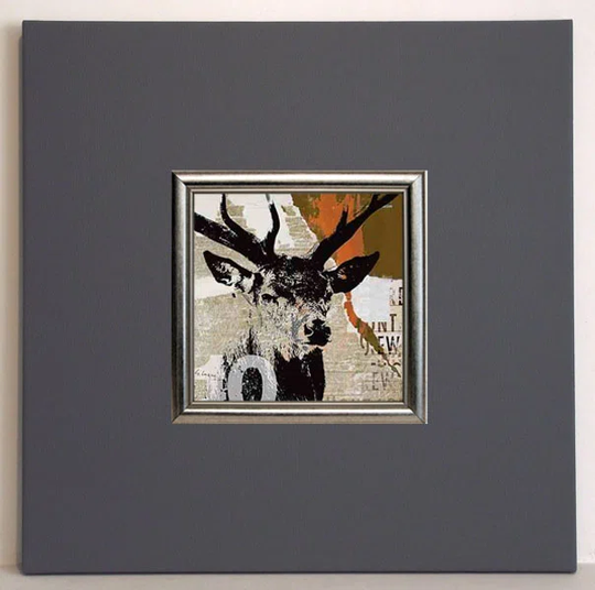 Red Deer I Framed Graphic Art Print on Paper