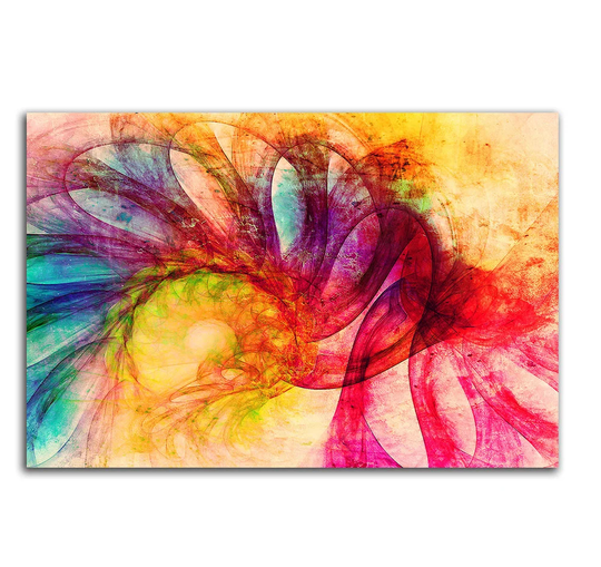 047 Abstract Graphic Art Print on Canvas