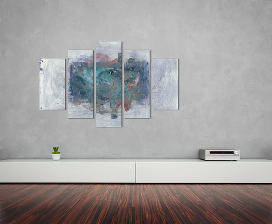 Enigma Scultpure Abstract 1320 Graphic Art Print Multi-Piece Image on Canvas