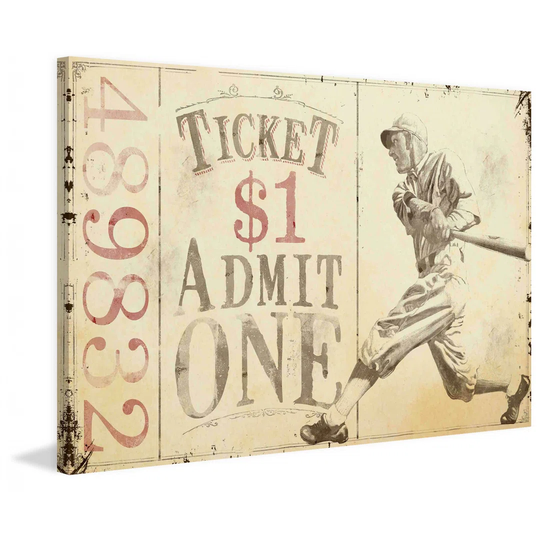 Baseball Batter Alternative File Version by J.F. Kernan - Wrapped Canvas Graphic Art Print