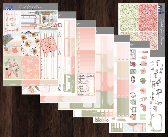 Summertime Planner Kit - Weekly Vertical Summer Mini
