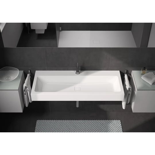 Cono Beige Steel Enamel Square Bathroom Sink