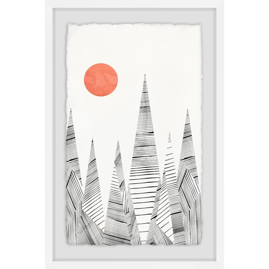 An Orange Moon - Picture Frame Graphic Art Print on Paper