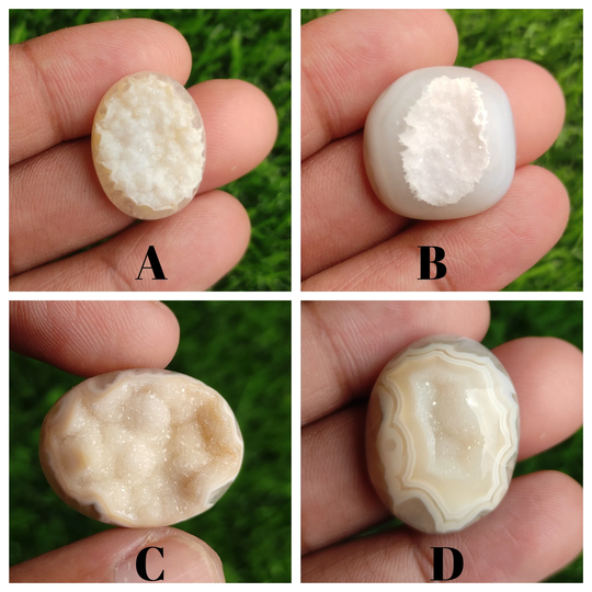 Agate Window Druzy Crystal, Gesmtone, Gemstone For Pendant, Wire Wrap Ring Necklace Jewelry Making Loose Cabochon