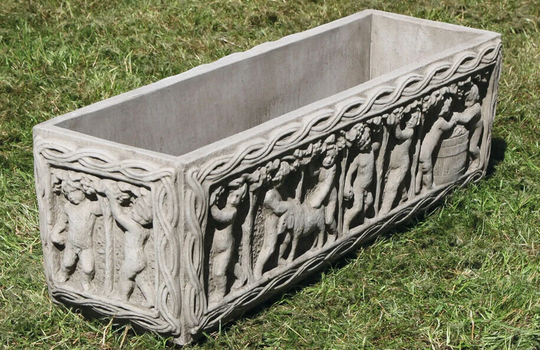 Pair Of Large Worker Stone Troughs | Limestone Planter Pot Vase Garden Ornament