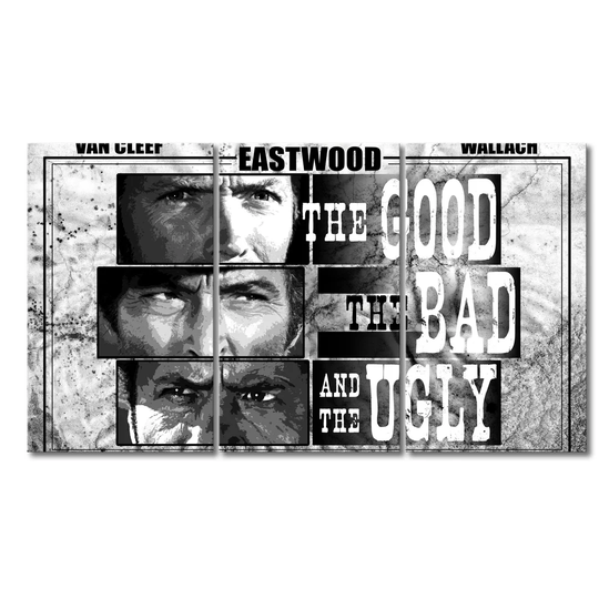 The Good, the Bad & the Ugly 3 Piece Graphic Art on Canvas Set
