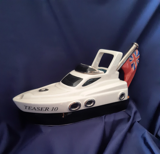 Vintage Teapot, Gary Seymour Teaser, Collectible Limited Edition, Boat Motor Cruiser Novelty Rare