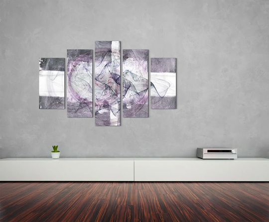 Abstract 1316 - 5 Piece Wrapped Canvas Graphic Art Print Set on Canvas