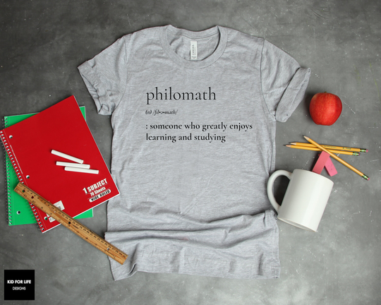Study Geek Shirt, Philomath Definition Tshirt, I Love Learning & Studying Back To School Tee