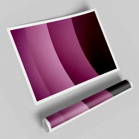 Purple Hills - Graphic Art Print on Paper